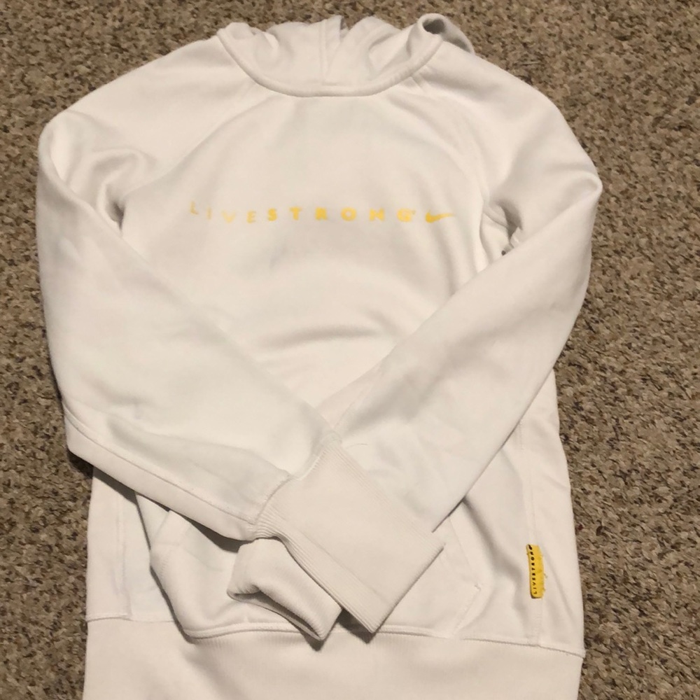 White Nike Livestrong hoodie